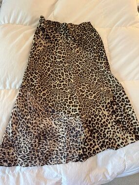 Kachel x Anthropologie Leopard Print A-Line Skirt - Tan & Brown